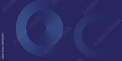 Blue abstract background with blue glowing geometric lines. Modern shiny blue diagonal rounded lines pattern.vektor