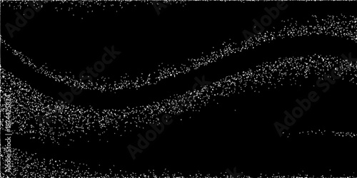 Dotted grain gradient texture. Black stippled noise background. Rough grunge sand dots backdrop. Gritty distressed speckles and particles overlay for poster, banner. Abstract grit wallpaper. Vector