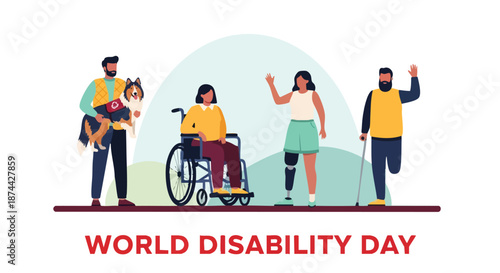 Diverse individuals embracing inclusivity and support on World Disability Day.