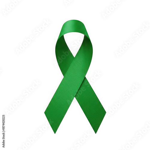 Wallpaper Mural Green awareness ribbon isolated on transparent background isolated on white background Torontodigital.ca