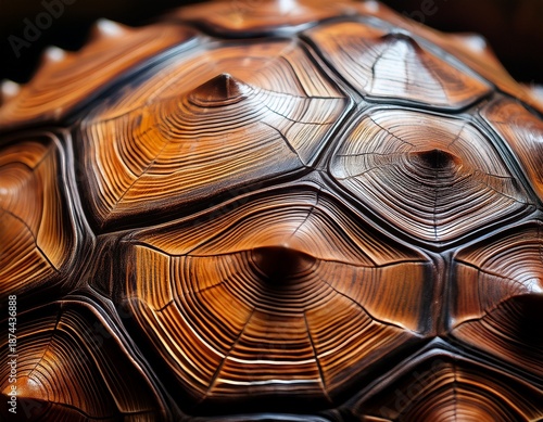 intricate patterns on enigmatic turtle shell captured in nature with detailed artwork and natural textures in focus