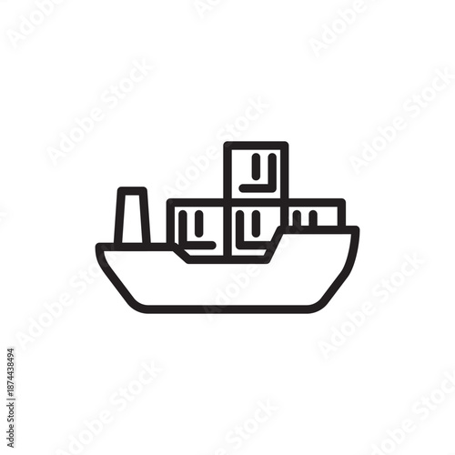 Container spread icon symbolizing maritime cargo handling, spreader beam operations, and terminal logistics, representing ISO container lifting, port crane gear, vessel loading, and global shipping.