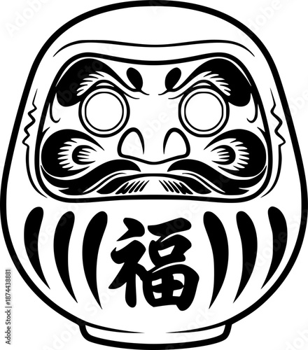 Japanese Doll Vector Illustration