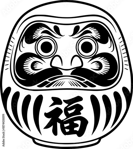 Japanese Doll Vector Illustration