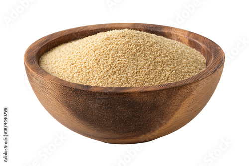 Wooden Bowl Filled with Granulated Yeast