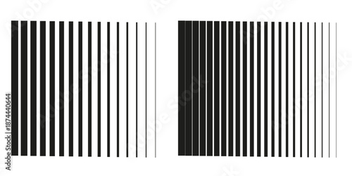 Striped halftone gradient lines patterns set. Abstract vector blend retro minimal backgrounds for posters, banners