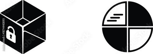 Minimalist Geometric Shapes Set Icon Design Vector Black White Symbols for Business and Technology