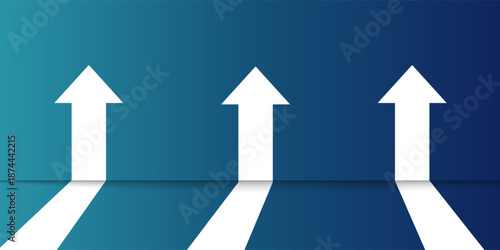 business arrow target direction concept to success. Finance growth vision stretching rising up eps 10.