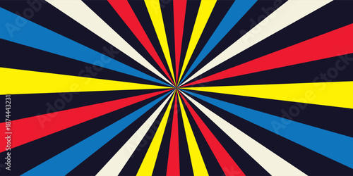Tableau sur toile Radial speed lines background for comic books