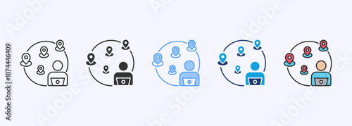 Work From Anywhere Icon Set Multistyle Various Collection Element For Design