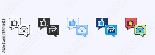 Work On Demand Icon Set Multistyle Various Collection Element For Design
