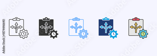 Flexibility Program Icon Set Multistyle Various Collection Element For Design