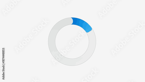 Blue and White Circular Loading Progress Bar Icon