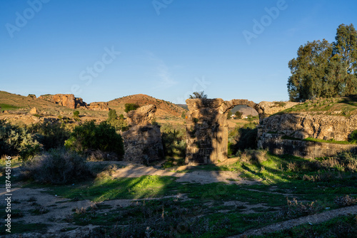 The archaeological site of Chemtou in Tunisia is known for its ancient marble quarries and Roman remains, illustrating the region’s importance as a major source of high-quality stone in antiquity.