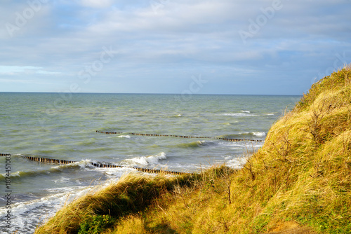 Cost view, baltic sea beautiful lights at the Darss Peninsula