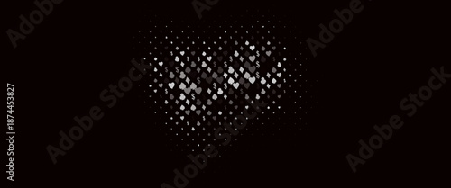 Dark Silver, Gray vector layout with elements of cards. Shining illustration with hearts, spades, clubs, diamonds. Pattern for ads of parties, events in Vegas.