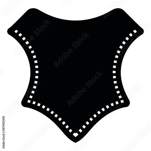 Leather Symbol Silhouette Icon Vector, Material Design on White Background