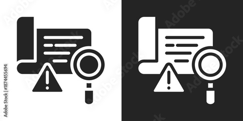 Contingency Icon In Black And White Glyph Style