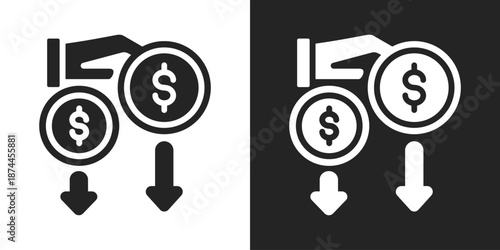 Liability Icon In Black And White Glyph Style