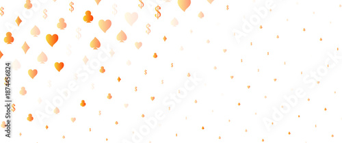 Light Green, Yellow vector template with poker symbols. Colored illustration with hearts, spades, clubs, diamonds. Smart design for your business advert of casinos.