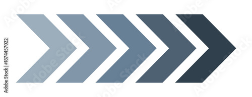 Abstract right direction arrows gradient illustration with layered chevrons pointing forward, modern minimal geometric design for navigation concepts, progress flow, business direction