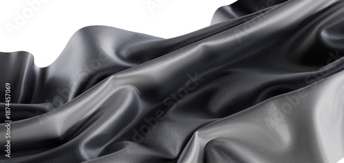 Fotografie Close-up of elegant draped fabric with a shiny, textured surface