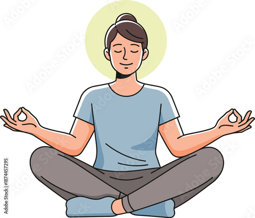 young woman practicing yoga