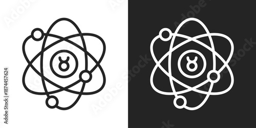 Fusion Icon In Black And White Line Style