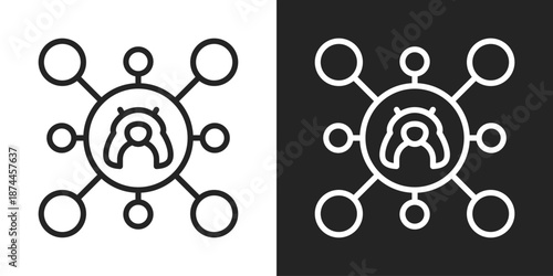 Evolution Icon In Black And White Line Style