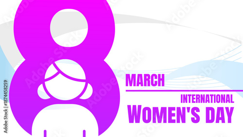 International women's day banner - vector illustration
