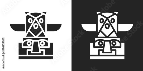 Legacy Icon In Black And White Glyph Style