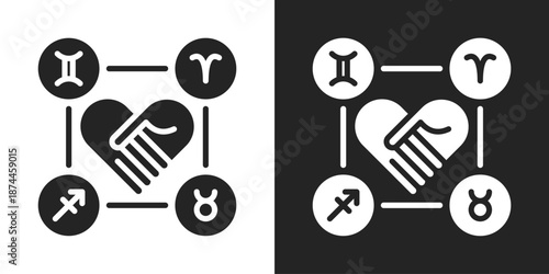 Transformation Icon In Black And White Glyph Style