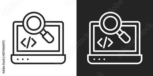 Forensics Icon In Black And White Line Style