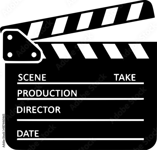 Clapper Board Film Vector Illustration