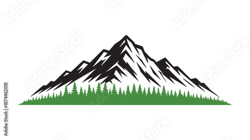 Mountain range with forest