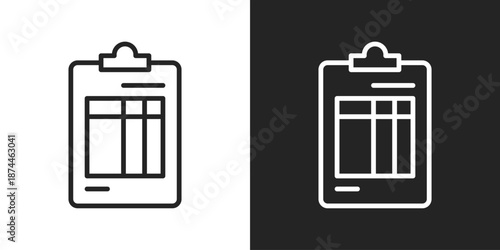 Data Frequency Icon In Black And White Line Style