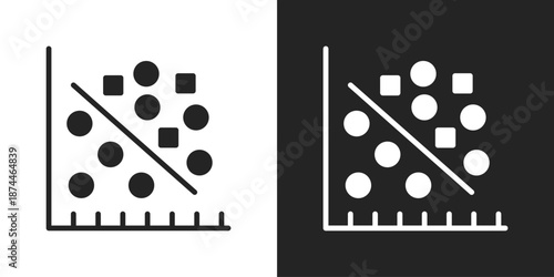 Cluster Icon In Black And White Glyph Style