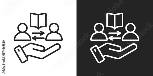 Inclusivity Icon In Black And White Line Style