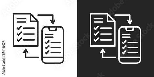 Transformation Icon In Black And White Line Style