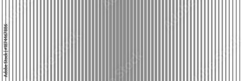 Thin line halftone gradient texture. Fading vertical stripe gradation background. Repeating wide pattern backdrop. Black parallel lines wallpaper for overlay, print, cover, banner, poster.