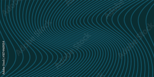Water waves seamless pattern, vector curve lines abstract repeat tiling background, blue colored rhythmic waves.