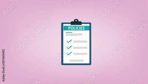 Policies document. Policies regulation concept list document
