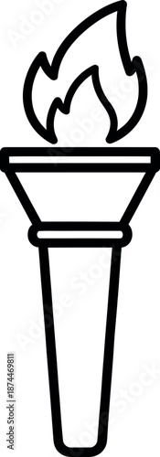 Torch of freedom symbol