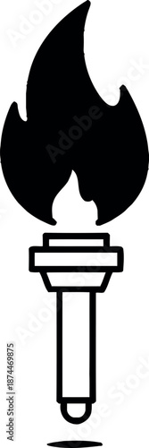 Torch of freedom icon