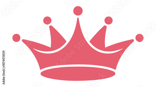 Elegant pink crown vector illustration