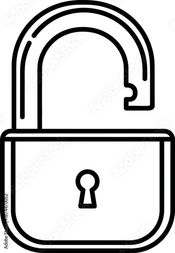 Open padlock icon for national freedom day