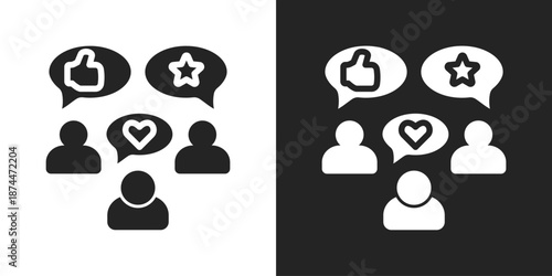 engagement Icon In Black And White Glyph Style