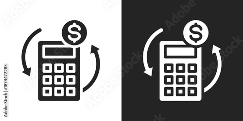 Roi Icon In Black And White Glyph Style