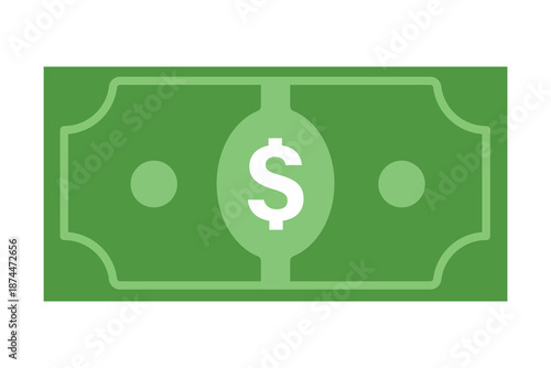 Dollar notes icon green silhouette pack. green icons. EPS10