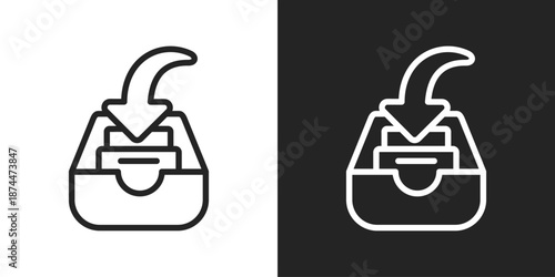 in Icon In Black And White Line Style